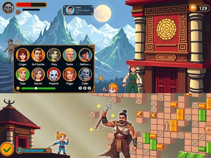 Ginger Summit Hero puzzle solving in ancient temple environment